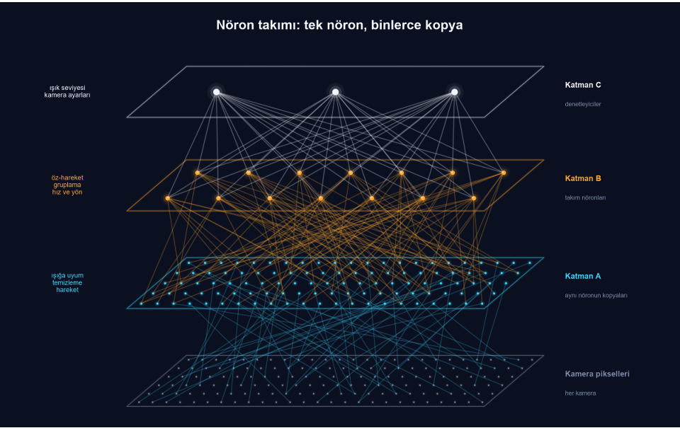 Layered neuron team architecture diagram